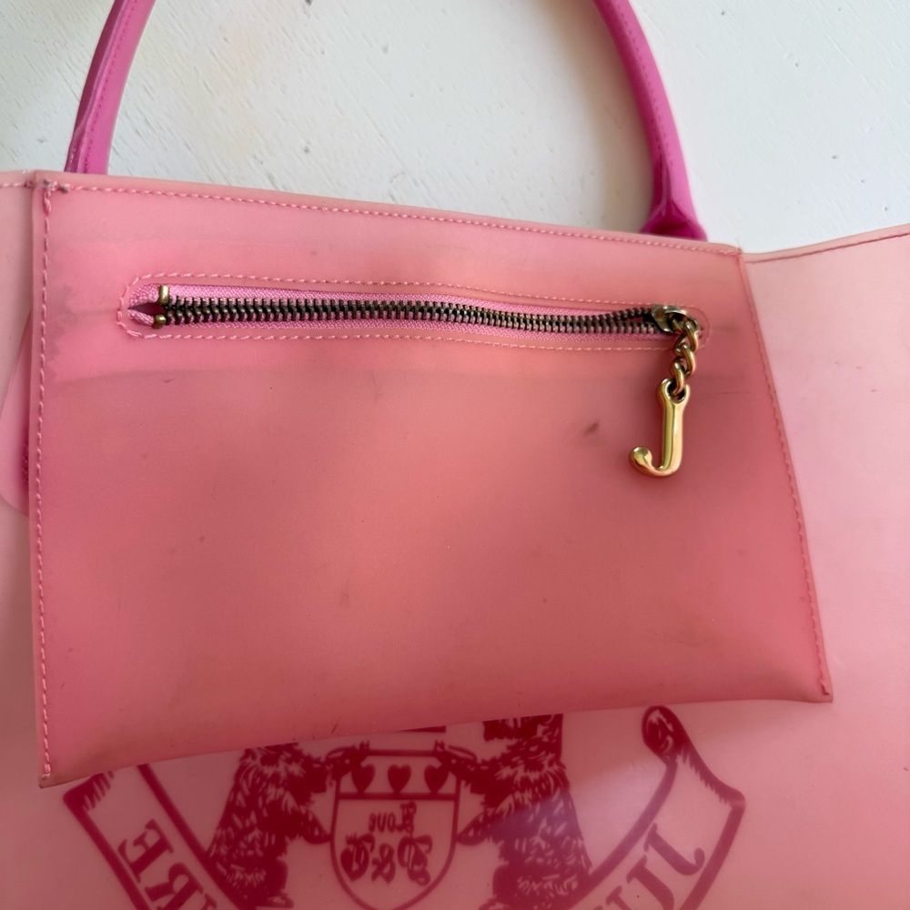 Juicy Couture Y2K Pink Jelly Tote- Crest Logo- Love P&G - Picture 5 of 9